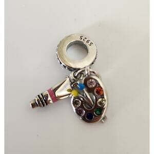 Sterling Silver Painters Palette Charm